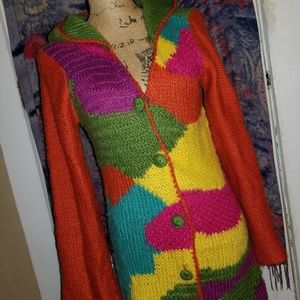 Long multicolored sweater